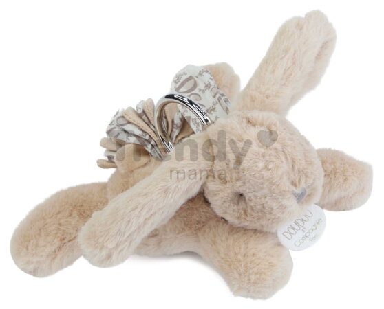 Plyšový zajačik prívesok na kľúče Keyring Bag Charm Doudou et Compagnie viac farieb od 24 mes DC4374