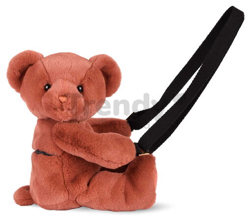 Plyšový crossbody vak medvedík Terracotta Bear Bag Doudou et Compagnie s popruhom oranžový 30 cm od 24 mes DC4379