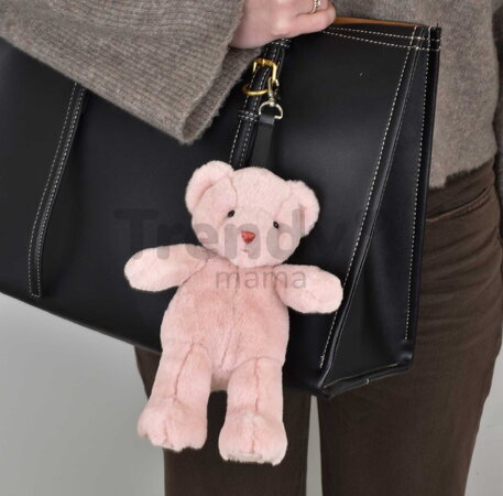 Plyšový medvedík prívesok na kľúče Pink Bear Bag Charm Doudou et Compagnie ružový 20 cm od 24 mes DC4382