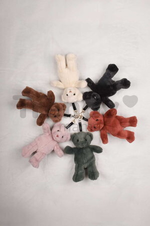 Plyšový medvedík prívesok na kľúče Pink Bear Bag Charm Doudou et Compagnie ružový 20 cm od 24 mes DC4382