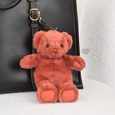 Plyšový medvedík prívesok na kľúče Terracotta Bear Bag Charm Doudou et Compagnie ružový 20 cm od 24 mes DC4386