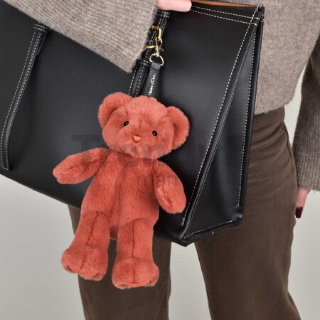 Plyšový medvedík prívesok na kľúče Terracotta Bear Bag Charm Doudou et Compagnie ružový 20 cm od 24 mes DC4386