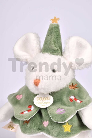 Plyšová myška s vianočným motívom Les Souris de Noel Doudou et Compagnie rôzne farby 15 cm od 0 mes