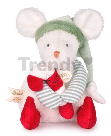Plyšová myška s vianočným motívom Les Souris de Noel Doudou et Compagnie rôzne farby 15 cm od 0 mes