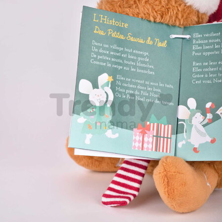 Plyšová myška s vianočným motívom Les Souris de Noel Doudou et Compagnie rôzne farby 15 cm od 0 mes