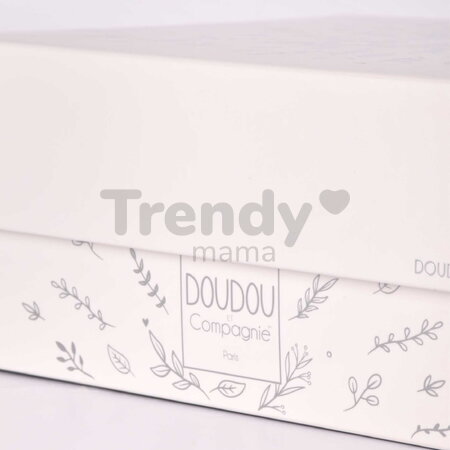 Plyšový medvedík Doudou 25 Years Musical Night Light Star Projector Grey Doudou et Compagnie so svetlom hudbou a bielym šumom sivý 19 cm od 0 mes