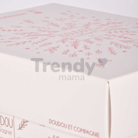 Plyšový medvedík Doudou 25 Years Musical Night Light Star Projector Pink Doudou et Compagnie so svetlom hudbou a bielym šumom ružový 19 cm od 0 mes