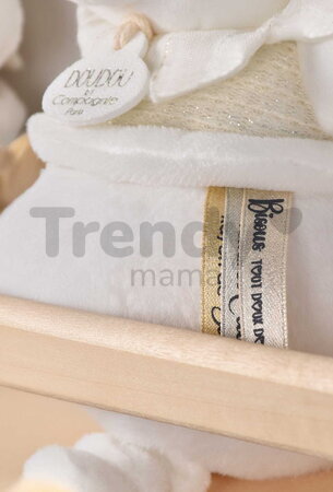 Plyšový medvedík s melódiou Doudou 25 Years Music Box Beige Doudou et Compagnie narodeninová edícia béžový 20 cm od 0 mes