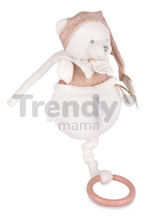 Plyšový medvedík s melódiou Doudou 25 Years Music Box Pink Doudou et Compagnie narodeninová edícia ružový 20 cm od 0 mes
