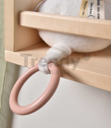 Plyšový medvedík s melódiou Doudou 25 Years Music Box Pink Doudou et Compagnie narodeninová edícia ružový 20 cm od 0 mes