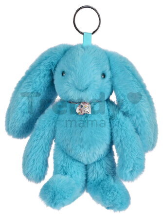 Plyšový zajačik prívesok na kľúče Bunny Keyring Turquoise Doudou et Compagnie modrý 18 cm od 24 mes DC4589