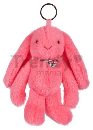 Plyšový zajačik prívesok na kľúče Bunny Keyring Coral Doudou et Compagnie ružový 18 cm od 24 mes DC4590