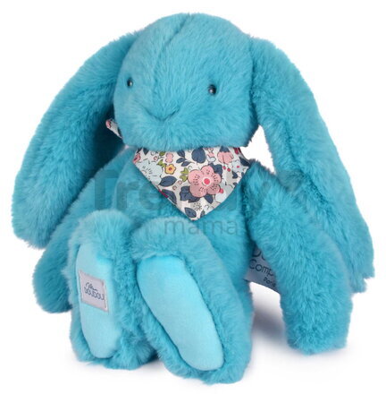 Plyšový zajačik Bunny Turquoise Doudou et Compagnie modrý 25 cm od 0 mes DC4592