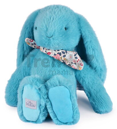 Plyšový zajačik Bunny Fleurette Turquoise Doudou et Compagnie modrý 35 cm od 0 mes DC4595