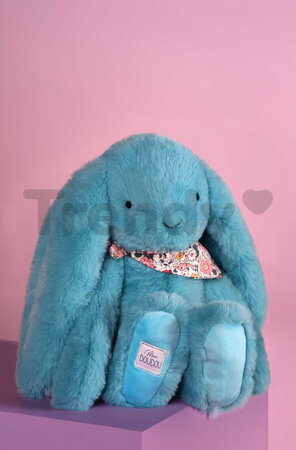 Plyšový zajačik Bunny Fleurette Turquoise Doudou et Compagnie modrý 35 cm od 0 mes DC4595