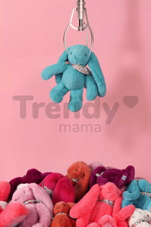 Plyšový zajačik Bunny Fleurette Turquoise Doudou et Compagnie modrý 35 cm od 0 mes DC4595