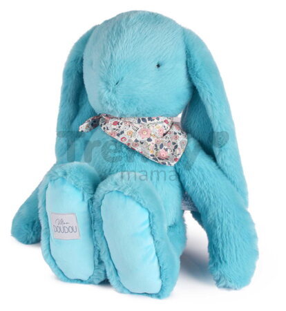 Plyšový zajac Bunny Turquoise Doudou et Compagnie modrý 50 cm od 0 mes DC4598
