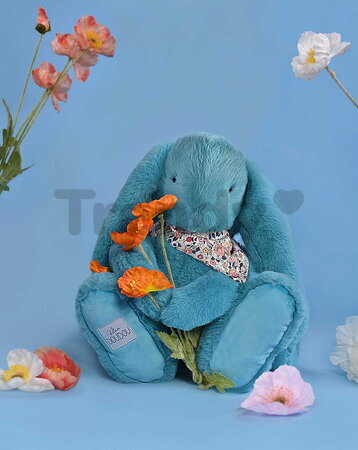 Plyšový zajac Bunny Turquoise Doudou et Compagnie modrý 50 cm od 0 mes DC4598