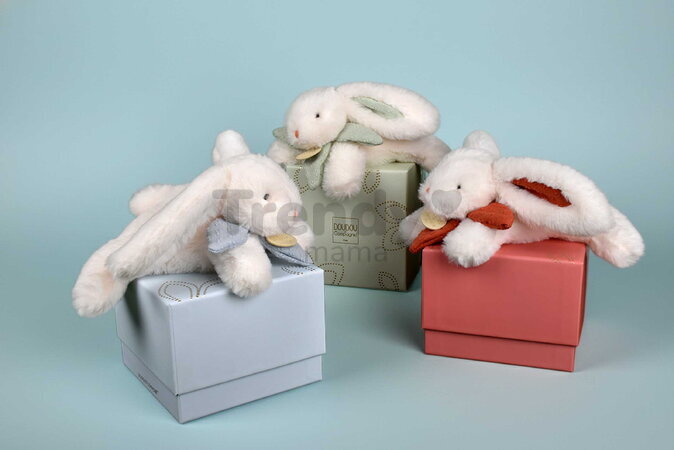 Plyšový zajačik na maznanie Bunny Bonbon Terracotta Plush Doudou et Compagnie oranžový 20 cm od 0 mes DC4664