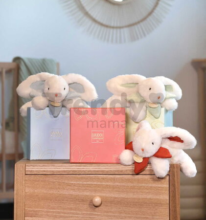 Plyšový zajačik na maznanie Bunny Bonbon Terracotta Plush Doudou et Compagnie oranžový 20 cm od 0 mes DC4664