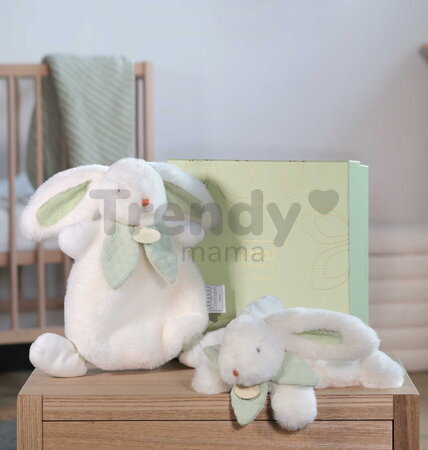 Plyšový zajačik na maznanie Bunny Bonbon Sage Green Doudou et Compagnie zelený 25 cm od 0 mes DC4666