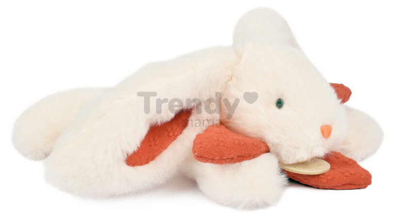Plyšový zajačik na maznanie Bunny Bonbon Terracotta Plush Doudou et Compagnie oranžový 20 cm od 0 mes DC4664