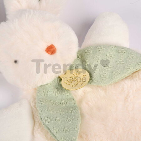 Plyšový zajačik na maznanie Bunny Bonbon Sage Green Doudou et Compagnie zelený 25 cm od 0 mes DC4666