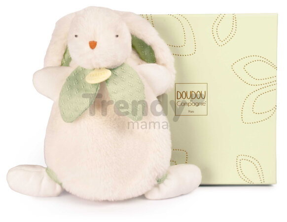 Plyšový zajačik na maznanie Bunny Bonbon Sage Green Doudou et Compagnie zelený 25 cm od 0 mes DC4666
