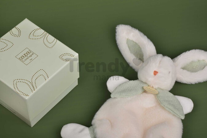 Plyšový zajačik na maznanie Bunny Bonbon Sage Green Doudou et Compagnie zelený 25 cm od 0 mes DC4666