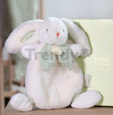 Plyšový zajačik na maznanie Bunny Bonbon Sage Green Doudou et Compagnie zelený 25 cm od 0 mes DC4666