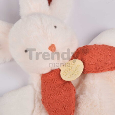 Plyšový zajačik na maznanie Bunny Bonbon Terracotta Doudou et Compagnie oranžový 25 cm od 0 mes DC4667