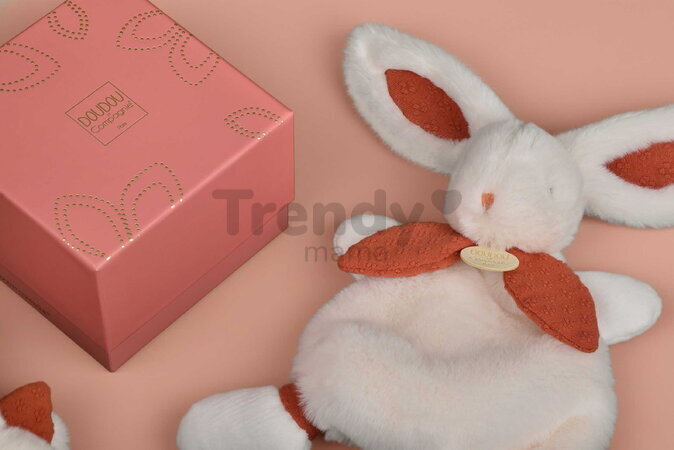 Plyšový zajačik na maznanie Bunny Bonbon Terracotta Doudou et Compagnie oranžový 25 cm od 0 mes DC4667