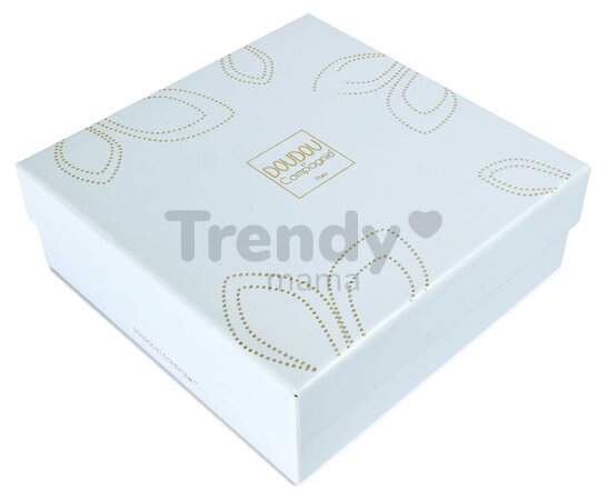Plyšový zajačik na maznanie Bunny Bonbon Dusty Blue Doudou et Compagnie modrý 25 cm od 0 mes DC4668