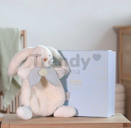 Plyšový zajačik na maznanie Bunny Bonbon Dusty Blue Doudou et Compagnie modrý 25 cm od 0 mes DC4668