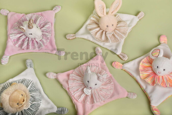 Plyšová myška na maznanie Mouse Les Chouchoux Doudou et Compagnie v darčekovom balení oranžová 20 cm od 0 mes DC4675
