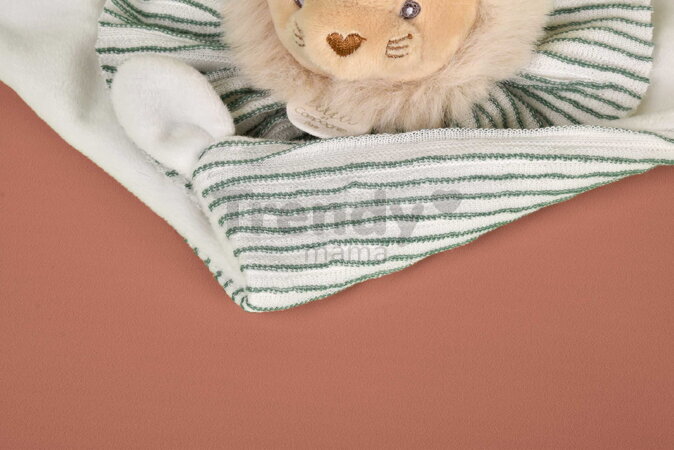 Plyšový levík na maznanie Lion Les Chouchoux Doudou et Compagnie v darčekovom balení biely 20 cm od 0 mes DC4677