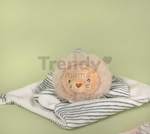 Plyšový levík na maznanie Lion Les Chouchoux Doudou et Compagnie v darčekovom balení biely 20 cm od 0 mes DC4677