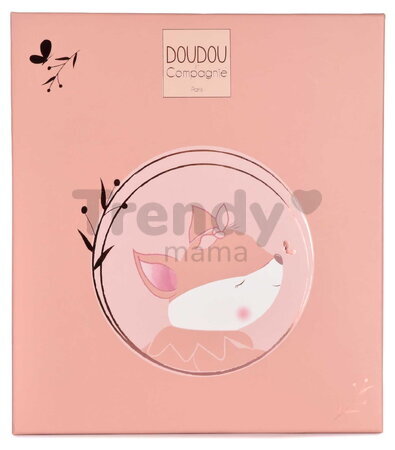Plyšová líštička s melódiou Mina Music Box Doudou et Compagnie v darčekovom balení oranžová 16 cm od 0 mes DC4689