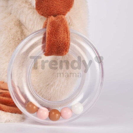 Plyšová líštička s hrkálkou Mina Rattle Doudou et Compagnie v darčekovom balení oranžová 18 cm od 0 mes DC4687