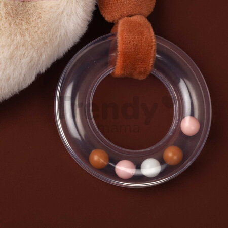 Plyšová líštička s hrkálkou Mina Rattle Doudou et Compagnie v darčekovom balení oranžová 18 cm od 0 mes DC4687
