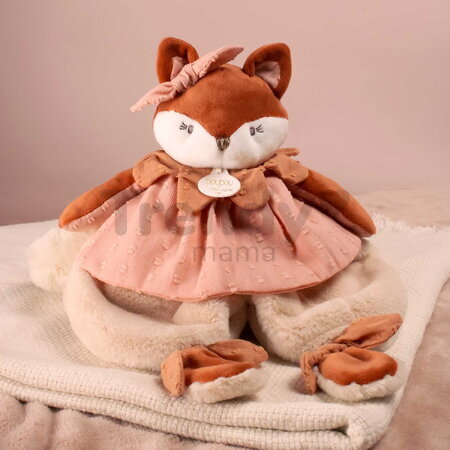 Plyšová líštička na maznanie Mina Doudou et Compagnie v darčekovom balení oranžová 29 cm od 0 mes DC4688