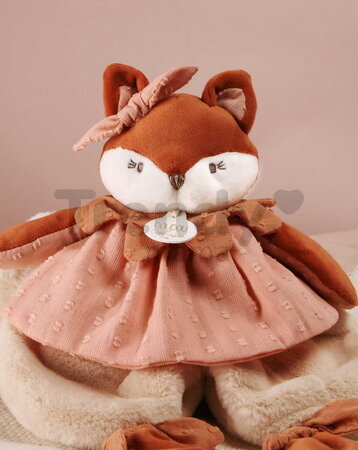 Plyšová líštička na maznanie Mina Doudou et Compagnie v darčekovom balení oranžová 29 cm od 0 mes DC4688