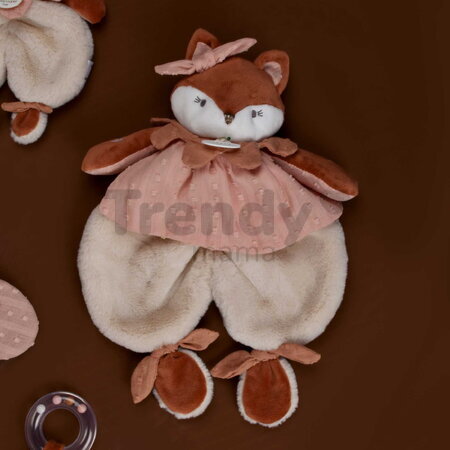 Plyšová líštička na maznanie Mina Doudou et Compagnie v darčekovom balení oranžová 29 cm od 0 mes DC4688