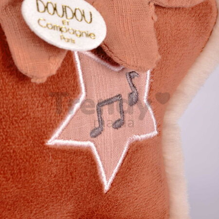 Plyšová líštička s melódiou Mina Music Box Doudou et Compagnie v darčekovom balení oranžová 16 cm od 0 mes DC4689