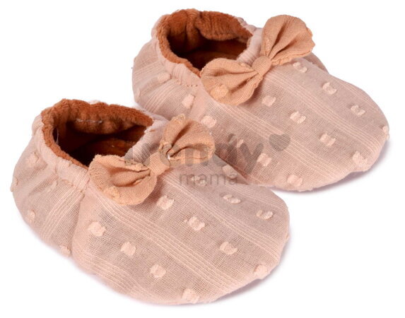 Darčeková sada pre bábätko Mina Slipper and Doudou Set Doudou et Compagnie papučky a líštička na maznanie v darčekovom balení ružová 18 cm od 0 mes DC
