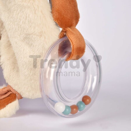 Plyšová líštička s hrkálkou Timo Rattle Doudou et Compagnie v darčekovom balení modrá 18 cm od 0 mes DC4693