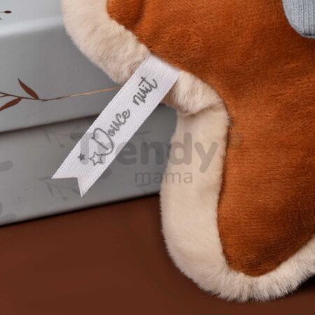 Plyšová líštička s melódiou Timo Music Box Doudou et Compagnie v darčekovom balení modrá 16 cm od 0 mes DC4695