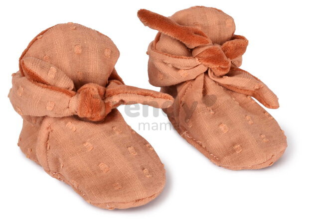 Darčeková sada pre bábätko Timo Slipper and Doudou Set Doudou et Compagnie papučky a líštička na maznanie v darčekovom balení modro-ružová 18 cm od 0 