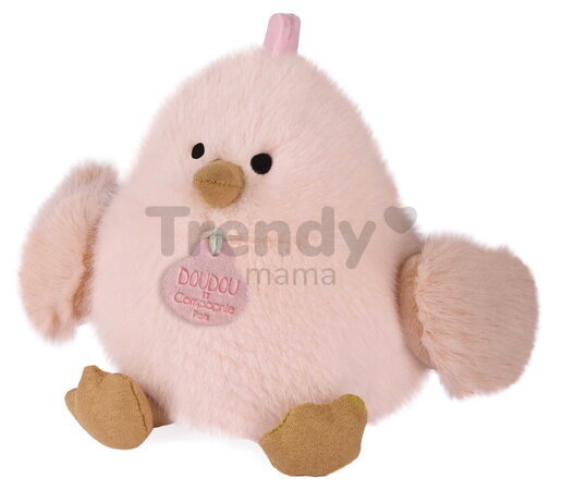 Plyšový vtáčik Pink Chick Soft Toy Les Piou Doudou et Compagnie ružový 15 cm od 0 mes DC4700