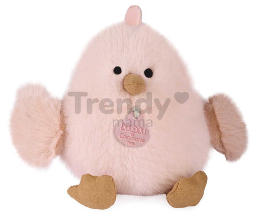 Plyšový vtáčik Pink Chick Soft Toy Les Piou Doudou et Compagnie ružový 15 cm od 0 mes DC4700